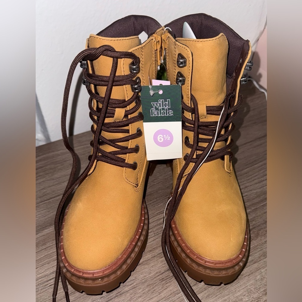 Women’s Marlowe Hiker Ankle Boots with Memory Foam Insole – Wild Fable™ Tan